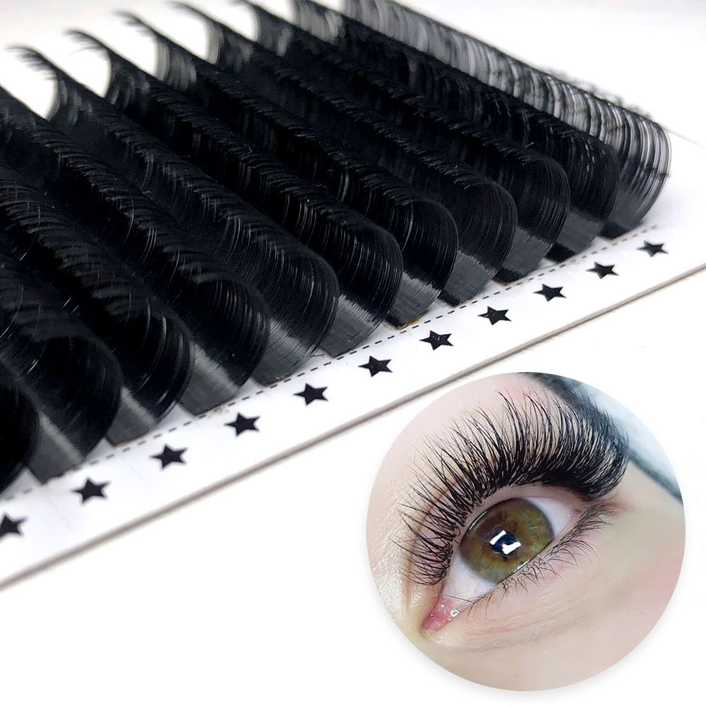 Hot Selling Russian Private Label Mink Easy Fan Premium Eyelash Extensions 